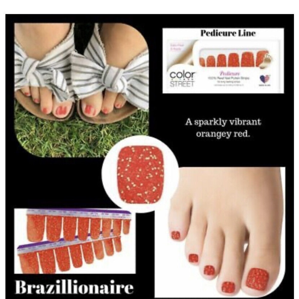 Color Street Pedicure Nail Strips in Brazillionaire